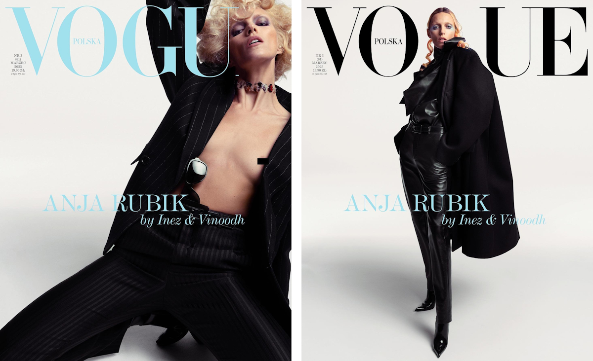 Vogue Poland March 2023 : Anja Rubik by Inez van Lamsweerde & Vinoodh Matadin 